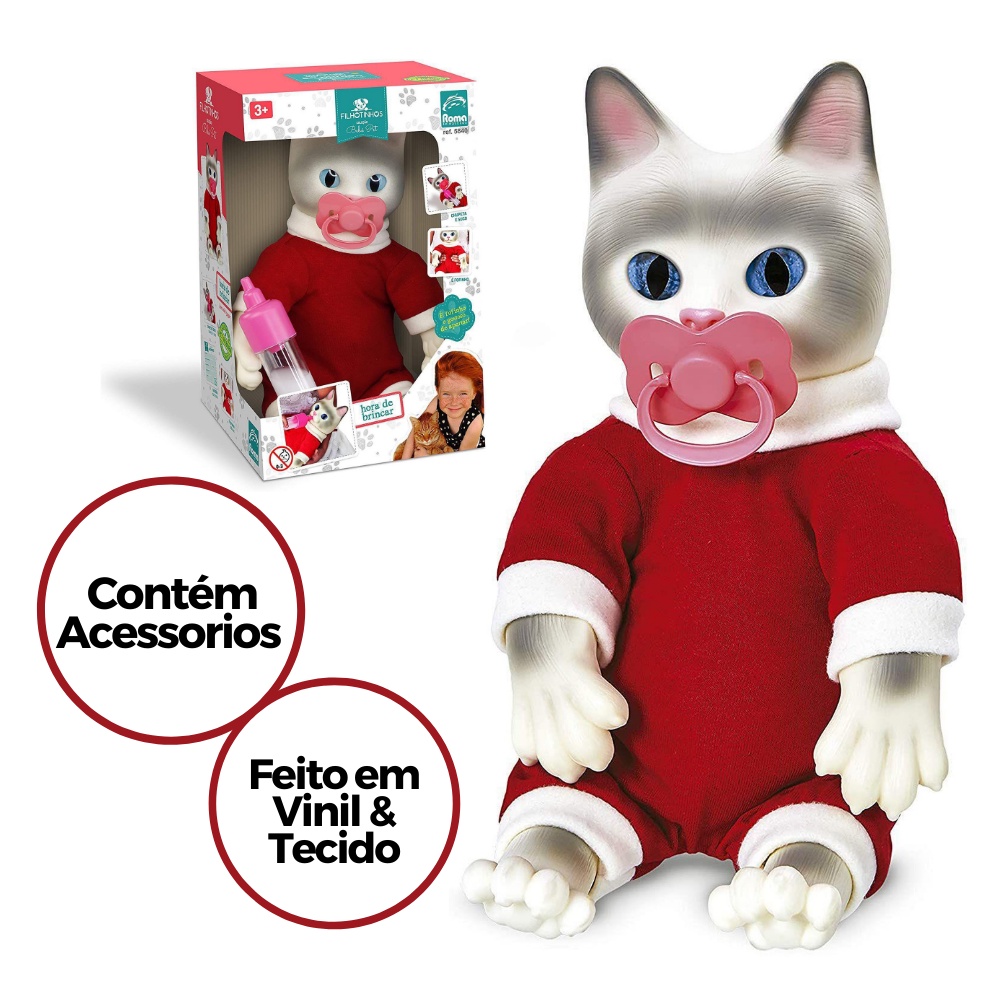 Boneca Bebé Reborn Realista, 38cm, com saco e 5 acessórios – O Gato Rápido