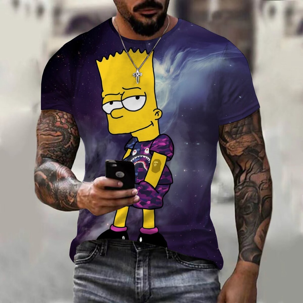 Camisa Camiseta Homer Simpsons Flamenguista Personalizada Estampa Total  SMP12