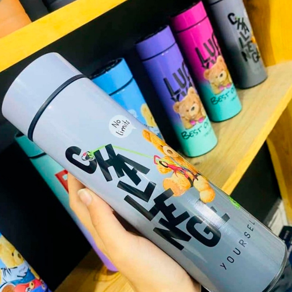 Garrafa Térmica Inteligente Sensor De Temperatura Digital Led Café Água Quente Gelado