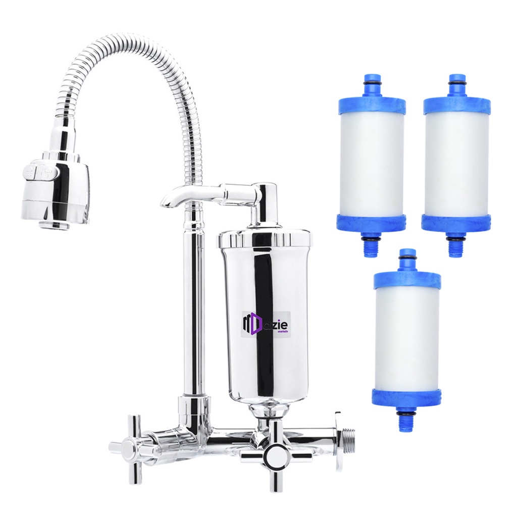 Torneira Com Filtro Cozinha Parede Gourmet + 2 Refil Extra