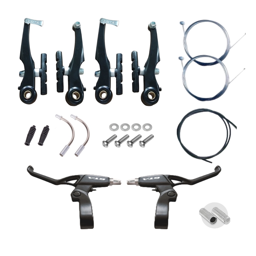 Kit Freio V brake Alumínio Gta Completo + Cabo e Conduite