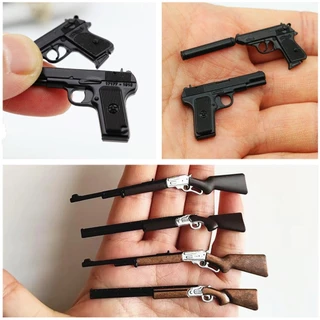 Dollhouse Mini Pistola Modelo 1 : 12 Acessórios De Cena Miniatura De Brinquedo De Liga