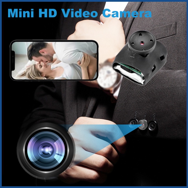 [Botão Da Camiseta 1080p Hd Mini Câmera Fotos Vídeo Gravação De Loop De Áudio Micro Portátil Exterior