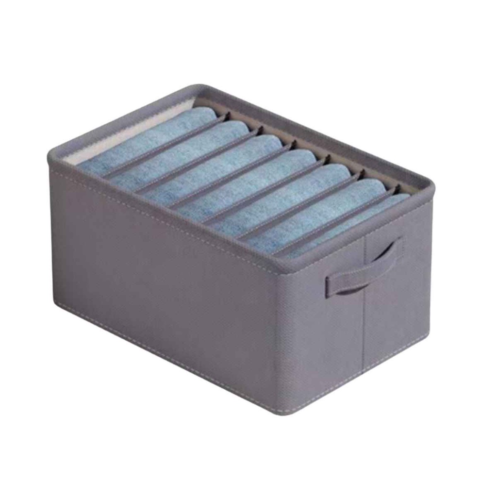 Caixa Organizadora para Armazenamento de Roupas 7 Divisórias Ideal para Guarda-Roupas e Gaveteiros Super Prático