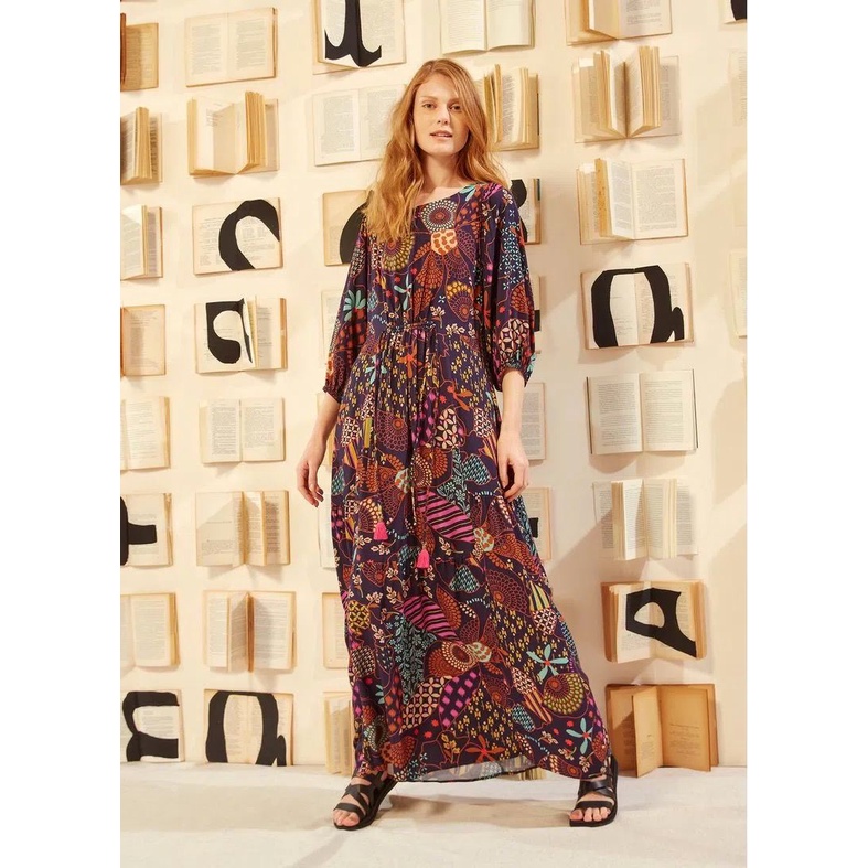 Vestido Longo PatchWork | Shopee Brasil