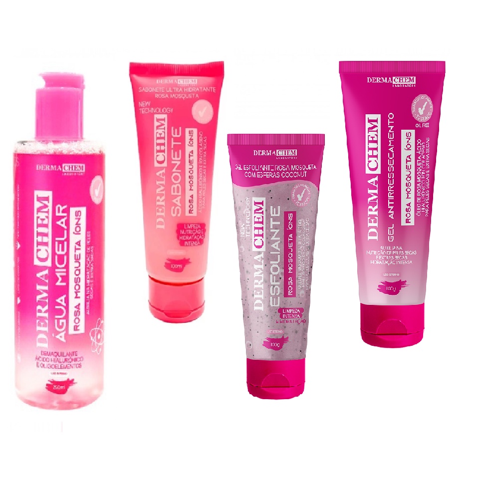 Kit Cuidados da Pele Skin Care Rosa Mosqueta Dermachem | Shopee Brasil