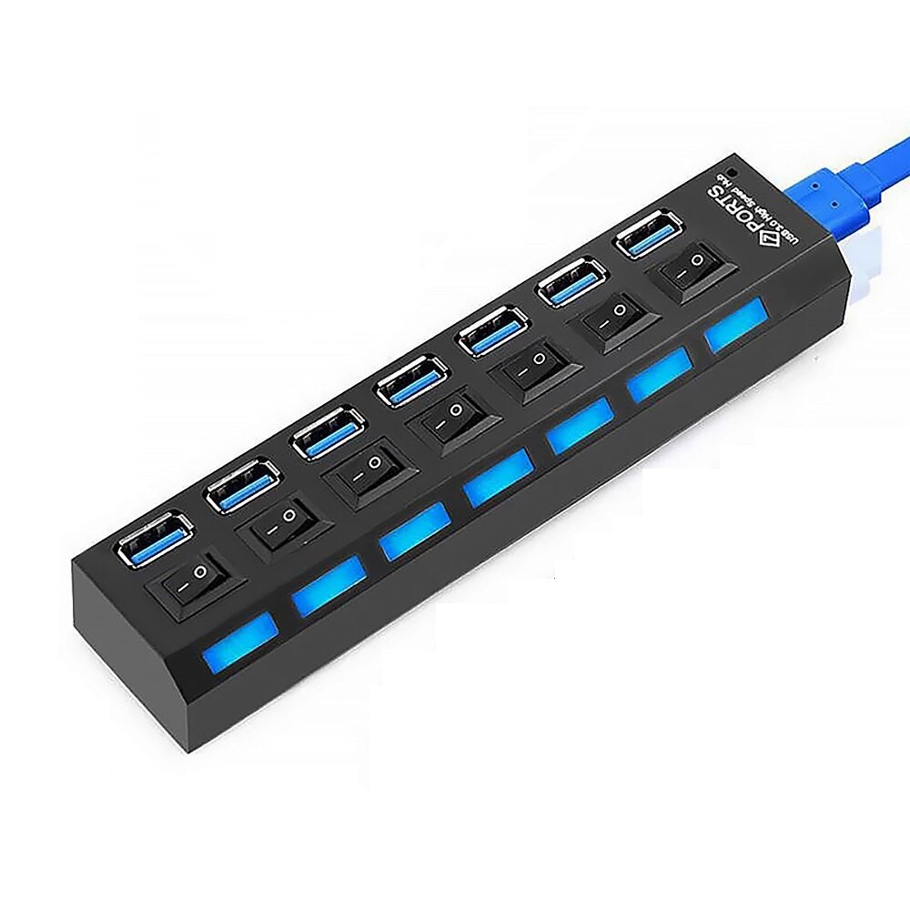 Hub Usb Com 7 Portas 2.0 Hd Extensor Pen Drive Hd Original | Shopee Brasil