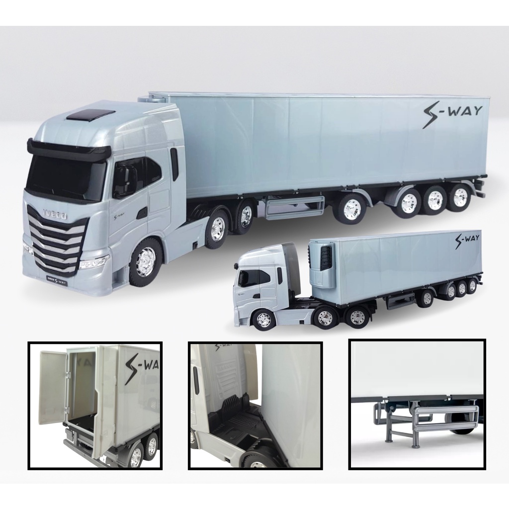 Caminhão Miniatura Iveco Carreta Baú S-way Lançamento