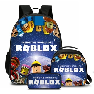 Conjunto De Mochila Escolar E Lancheira Para Estudantes Roblox Desenho  Animado/Crianças/Pacote Kit + Livro De Almoço Traseiro