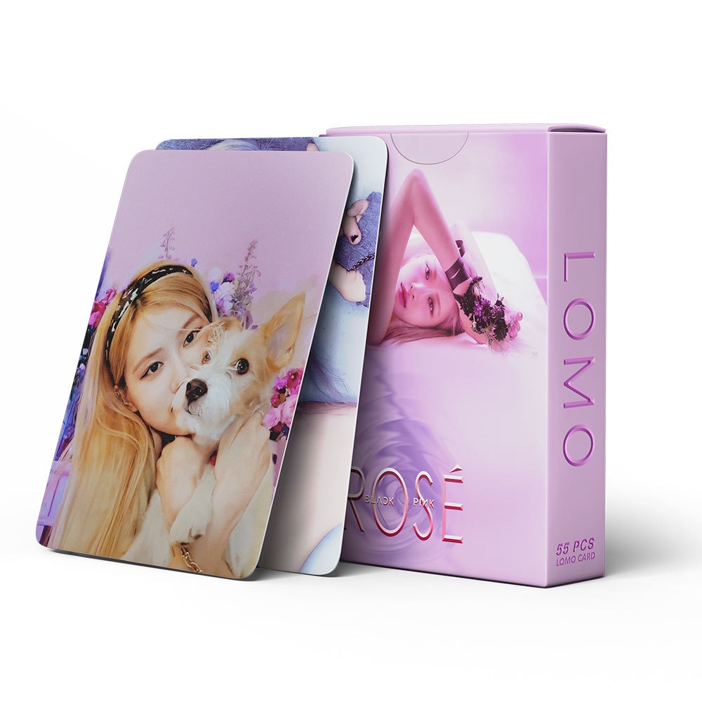 55pcs/set ROSE -R- SOLO Album BLACK-PINK Photocards Gone On The