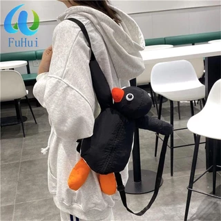 FUHUI Saco De Pelúcia De Pinguim Preto Adorável Para Crianças Mochila Animal Recheada Brinquedo