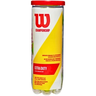 Bola De Tênis C/3 Unidades Championship Extra Duty TB3 WRT1001P - Wilson