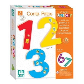 Jogo Infantil Crescer Conta Patos Madeira Educativo 0458 - Nig