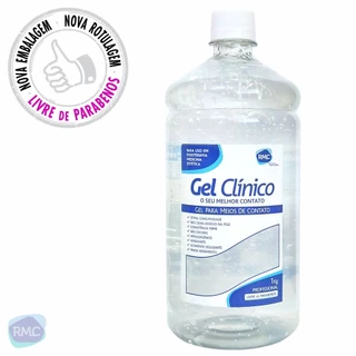 Gel Clinico Contato Condutor Ultrassom Incolor 1kg Frasco RMC Tens Fes