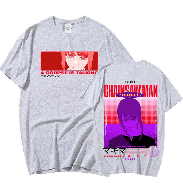 Camiseta Camisa Makima Chainsaw Man Chain Saw Denji Demônio Motosserra  Blusa Unissex Himeno Anime Mangá - Escorrega o Preço