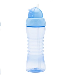 Copo Clean Com Canudo 300ml Azul - Lolly Baby