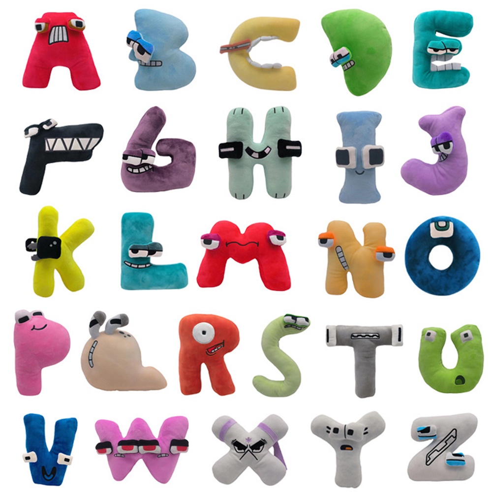 Alphabet Lore Pelúcia Brinquedo, alfabetizato educacional Letras Bonecas de  Animais Recheados Brinquedos de Boneca, Presentes de reconhecimento para  crianças
