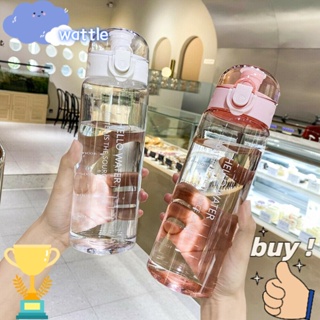 WATTLE 780ml Garrafa De Água Esportiva De Viagem Copo Portátil À Prova De Vazamentos Menina Menino Ginásio Plástico Bebida/Multicolor Transparente