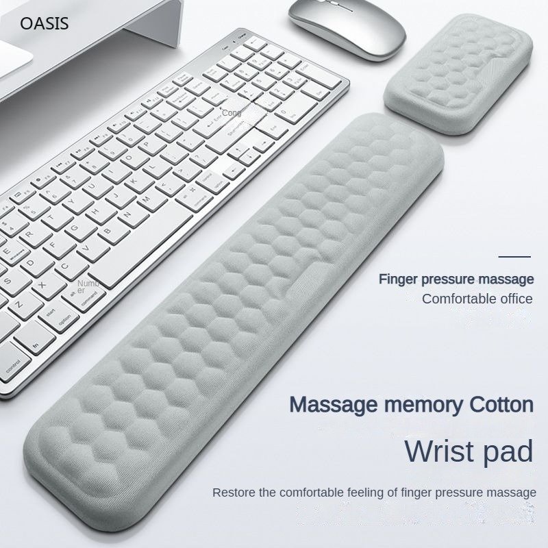 Material De Algodão Memória Suporte De Pulso De Proteção Do Teclado , Rato De Silicone Louco