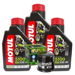 Troca de Óleo Mt 03 Mt 07 Mt 09 Xj6 R3 R6 Z400 Z650 Motul 5100 10w40 + Filtro Hiflo Hf204