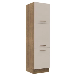 Paneleiro Armário de Cozinha 60 cm 3 Portas Rustic/Crema Agata Madesa em Oferta na Shopee
