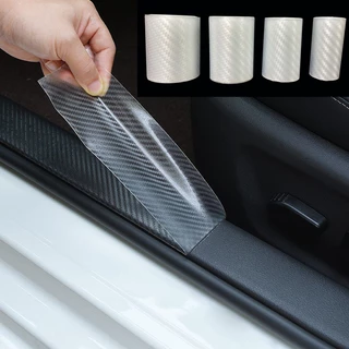 5CM Padrão De Fibra De Carbono À Prova D'água Míldio Adesivo Nano Forte Proteção De Borda De Porta De Carro