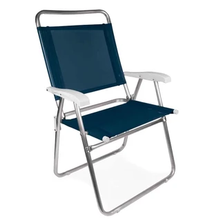 Cadeira de Praia e Piscina Master Plus Alta em Alumínio 2112 Azul MOR em Oferta na Shopee
