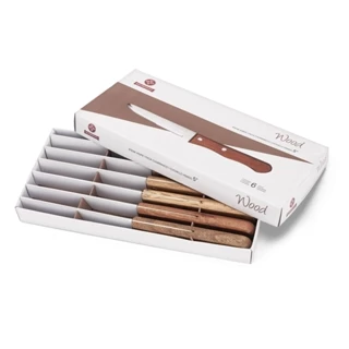 CONJUNTO 6PC FACA DE ASSADO 5" WOOD MUNDIAL 1528-5CJ