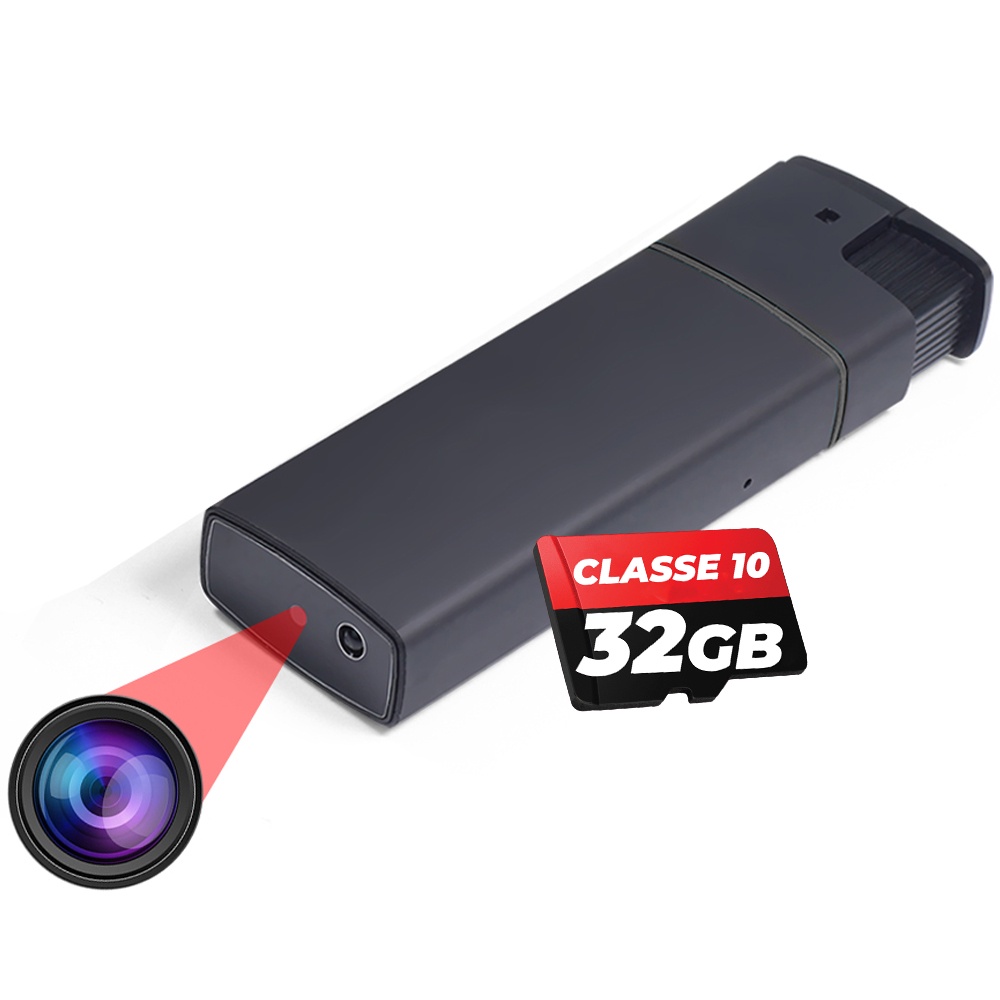 Mini Câmera Escondida Z18 Isqueiro Wifi + 32GB Filma 1080p Hd Gravador ...