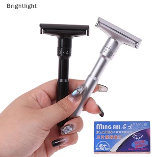 [Homens Barbeador De Borda Dupla Ajustável Barbear Clássico De Segurança Com Lâminas De 5 Pcs [BR]