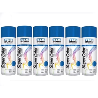 Kit 6 Tintas Spray Azul 350ml Tekbond