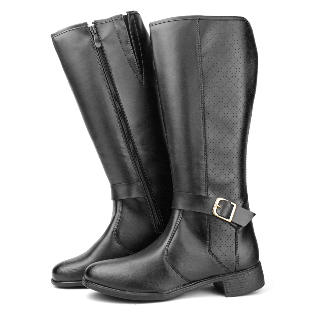 Bota Feminina Montaria 221 Cano Longo Confortável Com Ajuste | Shopee ...