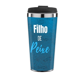 Copo Térmico Dia Dos Pais Filho de Peixe 450 ml Inox