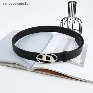 [rangevoyage1sl] Fashion Vintage D Letter Women Pu Belts Oval Metal Snap Buckle Jeans Decoração Cintos De Cintura Para Mulheres Homens [BR]