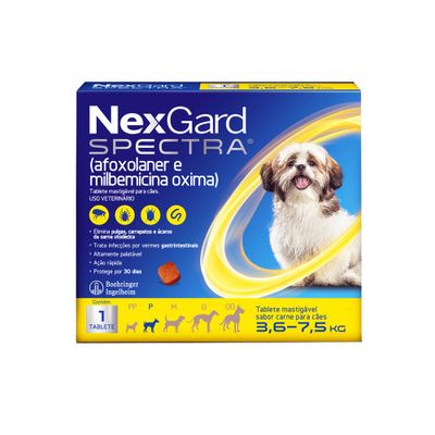 NexGard Spectra Antipulgas e Verm fugo C es 3 6kg a 7 5kg 1