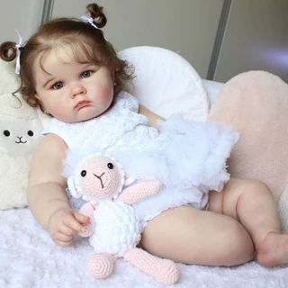 Reborn Adivinhe A Boneca Renascida Realista 60 CM Com Pele E Veia Vascular 3D , 24 Polegadas De Silicone Macio Recém-Nascido Princesa Toddler Bebê Vivo Brinquedo De Casa Para Menina