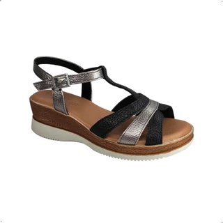 Sandalia Ortopedica Usaflex Anabela Couro Multicolor Ak0803 em Oferta na Shopee