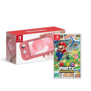 Console Nintendo Switch Lite Coral + Jogo Mario Party: Superstars