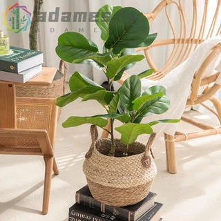ADAMES Ramo De Ficus Artificial Casamento Casa Decoração Escritório Lifelike Greenery Fake Plant