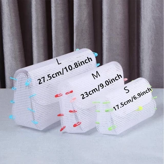 1PC Saco Plástico De Malha Plástica Para Fabricação De Sacos De Tecelagem Manual Com 20 Marcas Costuradas Gancho