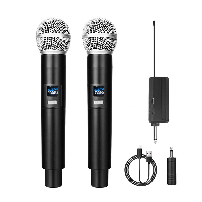 Microfone De Karaoke Portátil Sem Fio Com Receptor Recarregável Para Festa De Casamento Clube Da Igreja Fala