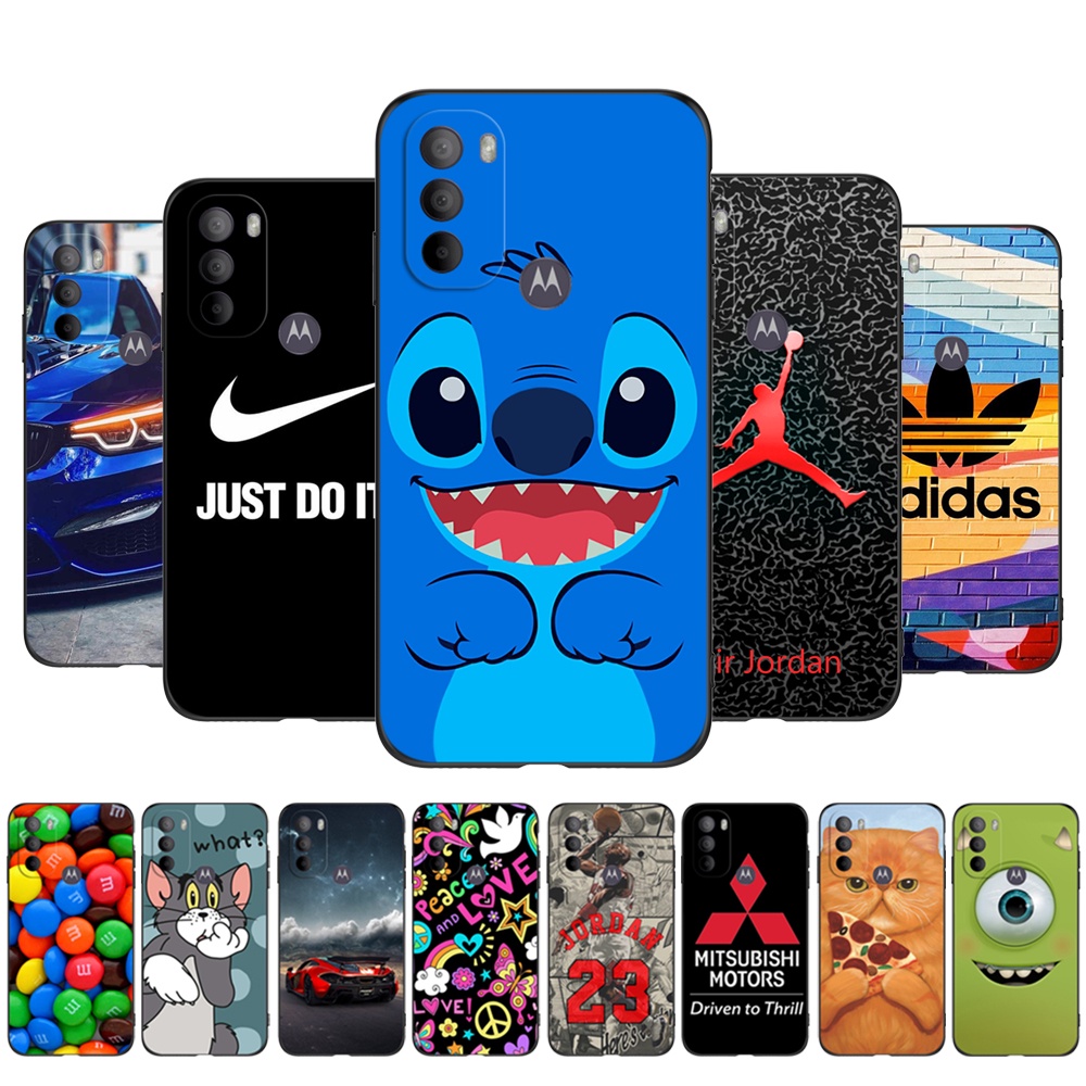 Para Moto Motorola G31 Capa Traseira Da Protetora MotoG31 De Silicone Macio Preto Tpu De Ponto De Costura