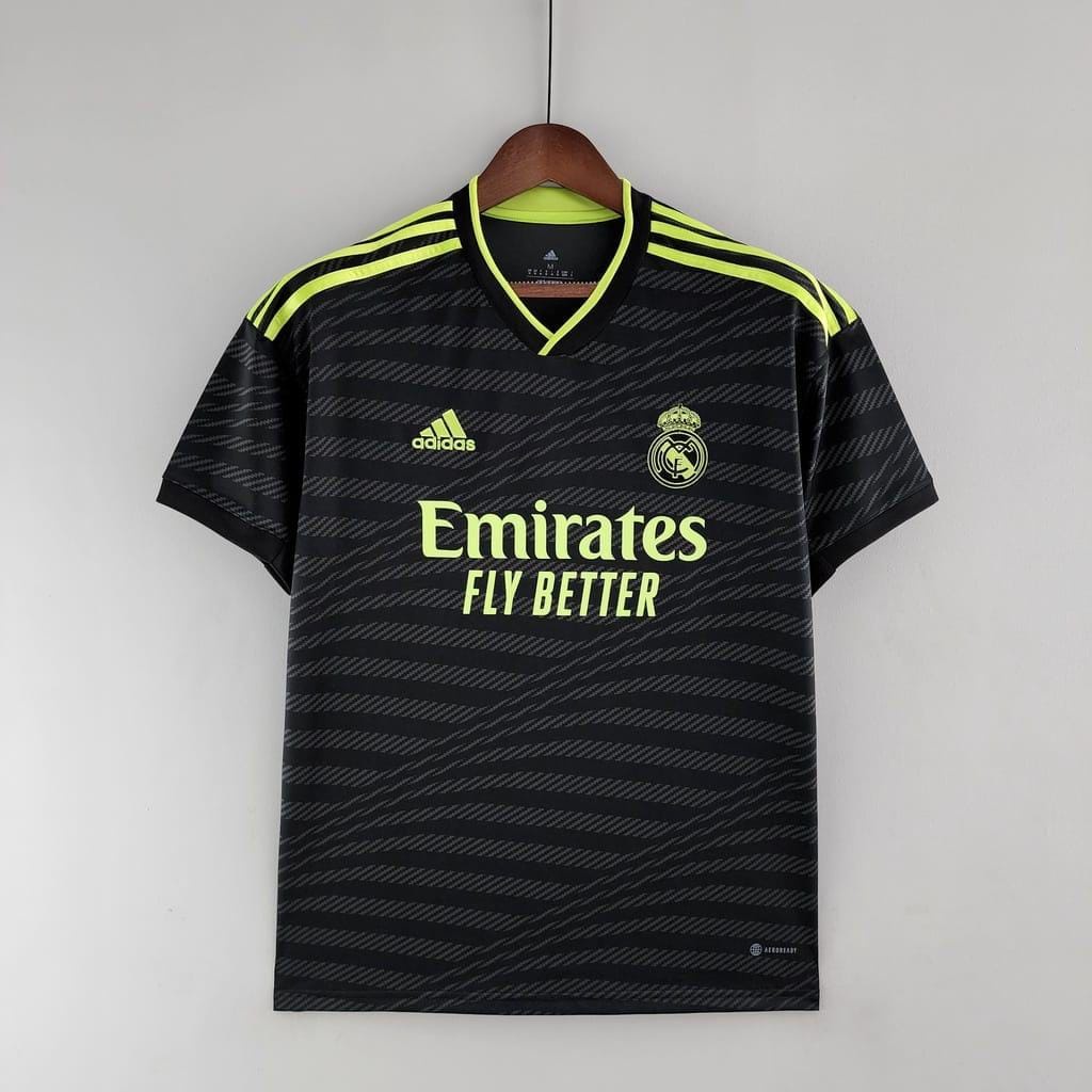 Camisa de time Europeu Real Madrid preta 20/21 - MASCULINA