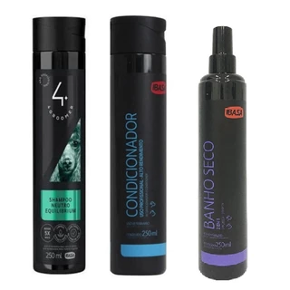 Shampoo Neutro Equilibrium + Condicionador +Banho Seco Ibasa