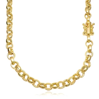 Cordão De Ouro 18K Corrente Masculina 6mm Fecho Canhão Duplo Banhado em Oferta na Shopee