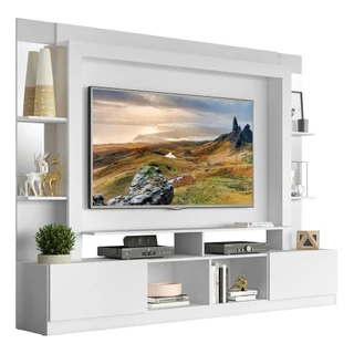 Estante TV 65" Prateleiras c/ Espelho Oslo Multimóveis V3393