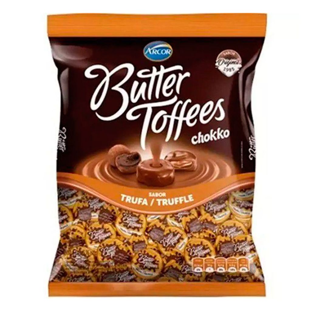 Balas Arcor Butter Toffees Chokko Sabor Trufa 100g | Shopee Brasil