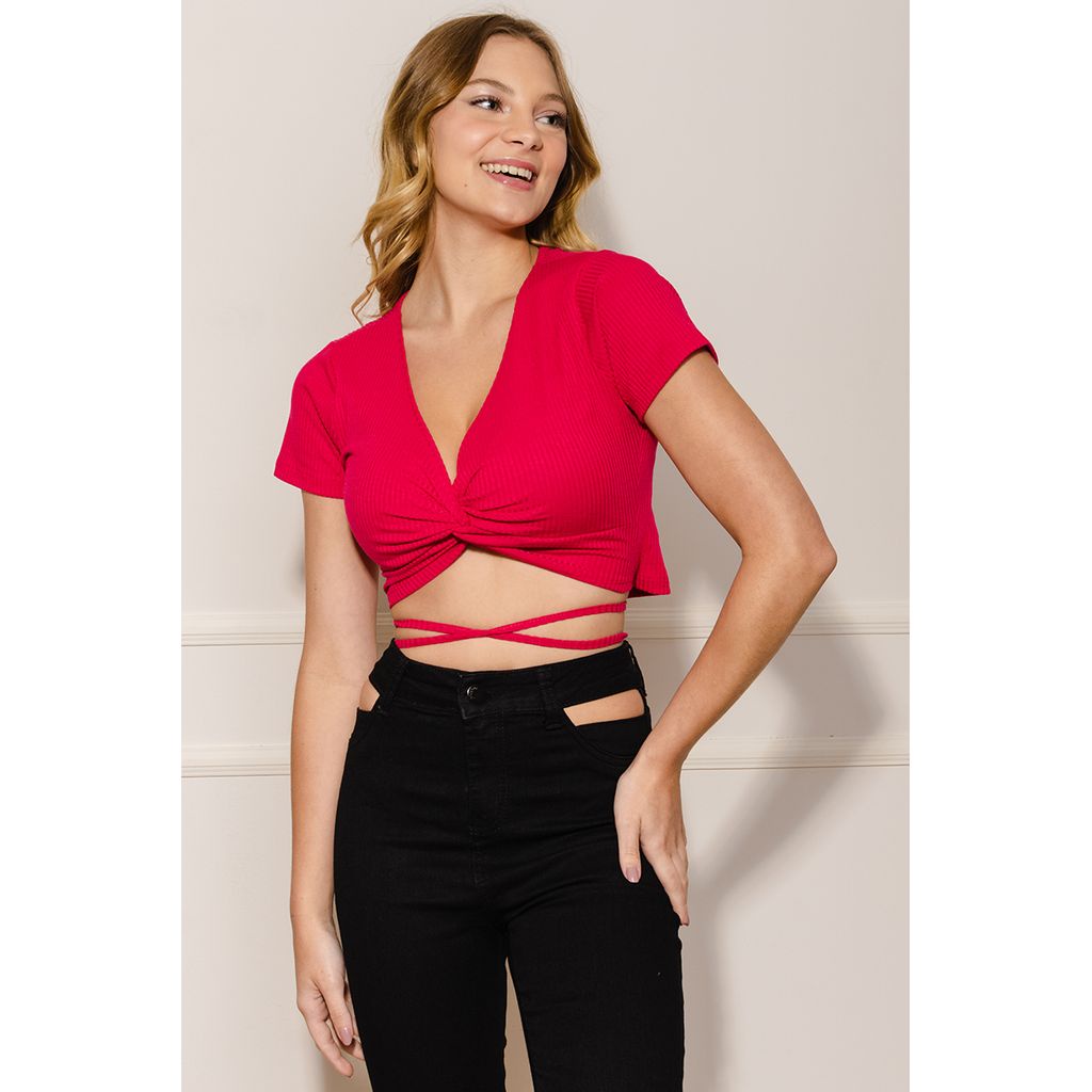 Top Cropped Feminino Amarração