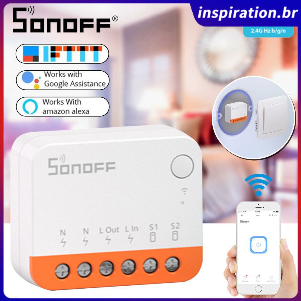 SONOFF Switch Mini R4 Wifi Inteligente Smart Relay Extreme Module Controle Remoto Por Voz Com Alexa Google Home