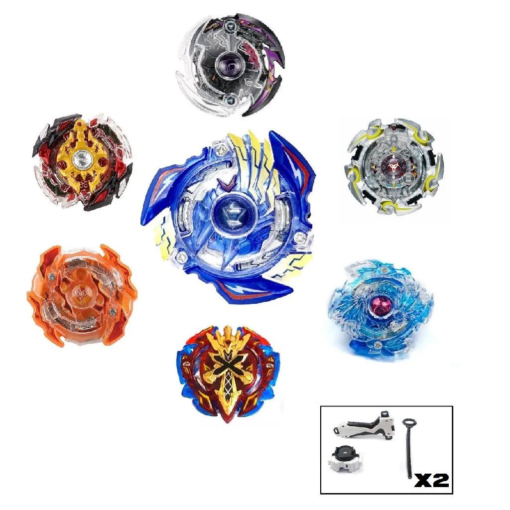 Kit 2 Beyblade Burst Com Lançador Rantaro Daigo Ken Hoji | Shopee Brasil